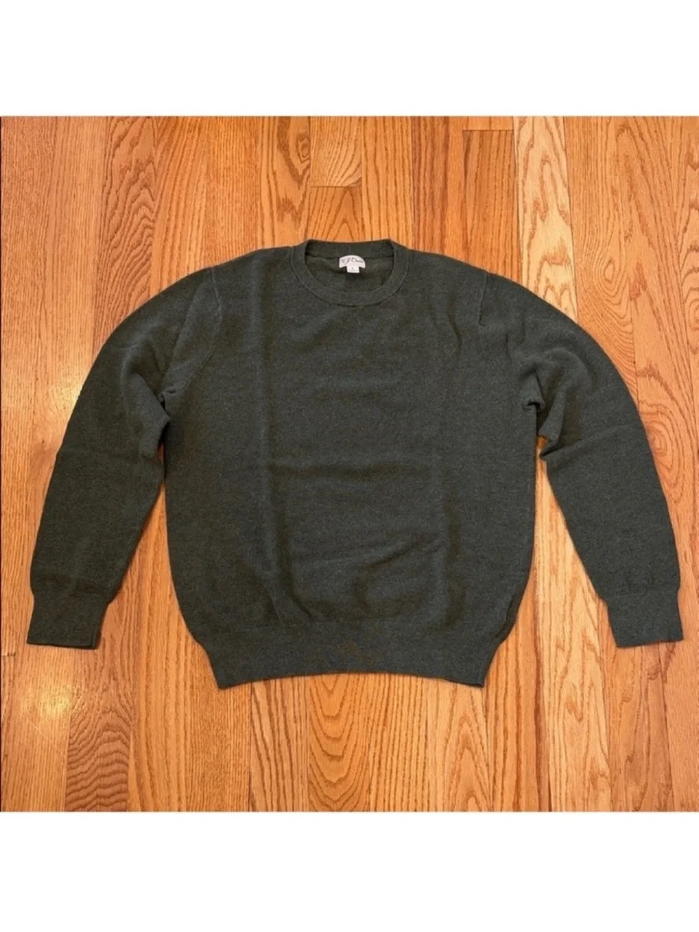 Like New J. Crew Men's Crewneck Sweater- Green, Size Large